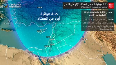 MrAlfazz's tweet photo. Jordan | The Kingdom bids farewell to the weather closer to summer.. A colder than usual air mass affects the atmosphere starting Thursday https://t.co/Qqcjt1N1CK