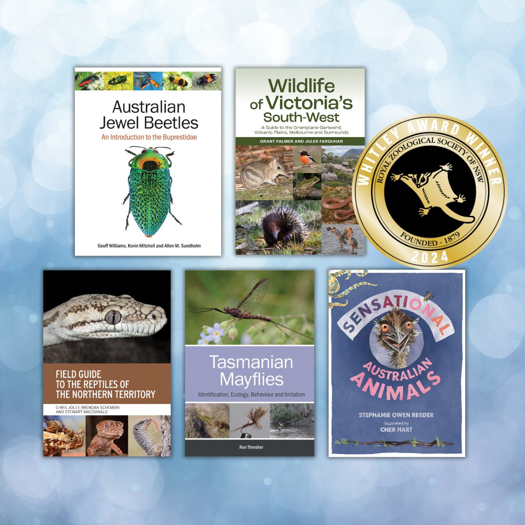 CSIRO Publishing (@csiropublishing) on Twitter photo @rzsnsw <a href="/TyroneLavery/">Tyrone Laveryš“</a> We're honoured that in addition to the Whitley Medal, five more of our books were awarded Certificates of Commendation. Congratulations to the winning authors and illustrator! š
Head to the @rzsnsw's website for the full list of winners: rzsnsw.org.au/Whitley-Awards @rzsnsw <a href="/TyroneLavery/">Tyrone Laveryš“</a> We're honoured that in addition to the Whitley Medal, five more of our books were awarded Certificates of Commendation. Congratulations to the winning authors and illustrator! š
Head to the @rzsnsw's website for the full list of winners: rzsnsw.org.au/Whitley-Awards
