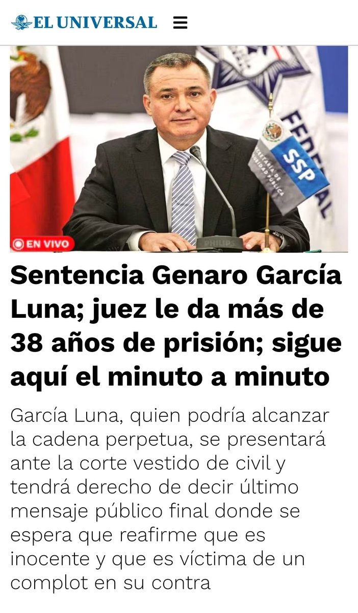 catrina_nortena's tweet photo. #SiguesTúCalderón 
🚨 HABEMUS Sentencia de más de 38 años de Cárcel para el Brazo Derecho de @felipecalderon 

El Panista García Luna recibió la condena por NARCOTRÁFICO Y DELINCUENCIA ORGANIZADA y tendrá que pagar también 2 Millones de Dólares.

Me encantan los finales felices...