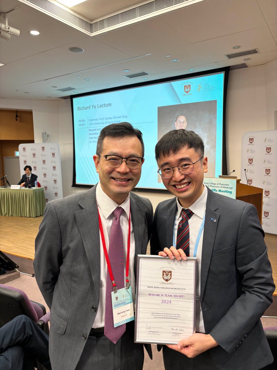 Rex Wan-Hin Hui (@rexwhhui) on Twitter photo Our paper on ALT/qHBsAg after stopping ETV has been awarded the Young Investigator Medal by the Hong Kong College of Physicians
Thankful as always to Professor MF Yuen, <a href="/WK_Seto/">Wai-Kay Seto</a> <a href="/jamesyyfung/">James Fung, MD, FAASLD, FRACP</a> <a href="/loeymak/">loeymak</a> for their tremendous support
Full paper
journal-of-hepatology.eu/article/S0168-… Our paper on ALT/qHBsAg after stopping ETV has been awarded the Young Investigator Medal by the Hong Kong College of Physicians
Thankful as always to Professor MF Yuen, <a href="/WK_Seto/">Wai-Kay Seto</a> <a href="/jamesyyfung/">James Fung, MD, FAASLD, FRACP</a> <a href="/loeymak/">loeymak</a> for their tremendous support
Full paper
journal-of-hepatology.eu/article/S0168-…