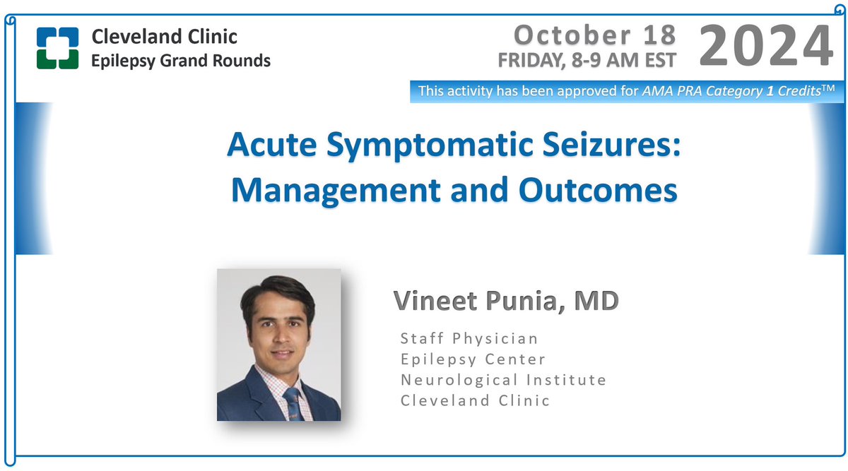 Irene Wang, PhD, FAES (@irenezhongwang) on Twitter photo Mark your calendars for Oct 18 8-9am EST! Hear <a href="/VineetPuniaMD/">Vineet Punia</a> speak on state-of-the-art management of acute symptomatic seizures. A must-attend for anyone in epilepsy care!
Join link: cmrccf.webex.com/cmrccf/j.php?M…
Webinar number: 2439 025 1174
Webinar password: epilepsy Mark your calendars for Oct 18 8-9am EST! Hear <a href="/VineetPuniaMD/">Vineet Punia</a> speak on state-of-the-art management of acute symptomatic seizures. A must-attend for anyone in epilepsy care!
Join link: cmrccf.webex.com/cmrccf/j.php?M…
Webinar number: 2439 025 1174
Webinar password: epilepsy
