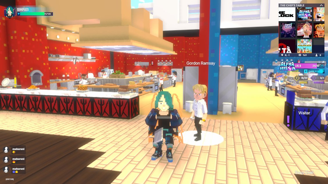 renodion13's tweet photo. I'm cookin' with @GordonRamsay, in @HellsKitchenFOX The Chef's Table experience, wbu? 👨‍🍳 Come thru and try a new dish! Just need to find that lamb sauce first...🍴🔥  https://t.co/P5uHKhS8OU #TheSandbox #AlphaSeason4 #AS4SocialChallenge https://t.co/U29ZAzSEWy