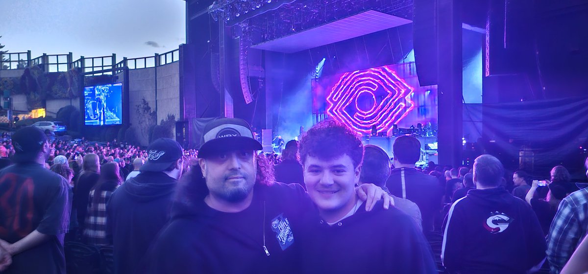 5280Singer's tweet image. Spiritbox, Gojira and Korn with my son Dominic!!