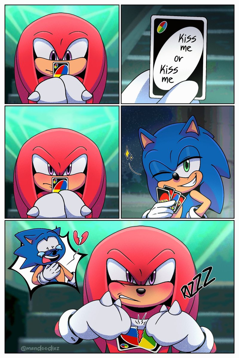 mandoodlez's tweet photo. #Sonknuxweek Day 3 - Game night 💫

After that night, Knuckles didn't let Sonic near Angel Island for a week lol 

#sonknux https://t.co/9uHtzHSa27