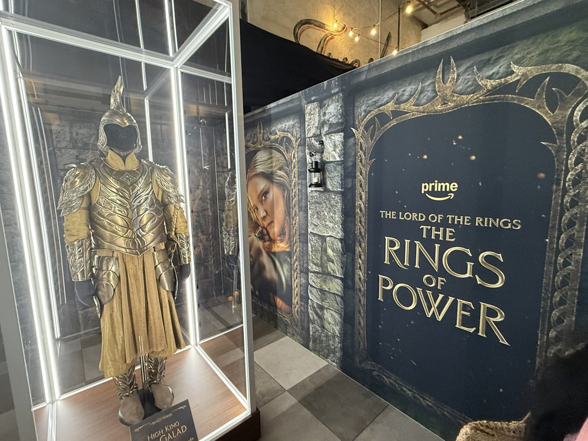 antoninac's tweet photo. Rings of power actual costumes and Last King of the Cross room at the @PrimeVideo activation #SXSWSydney #primesweetspot https://t.co/WzjGQyThdP