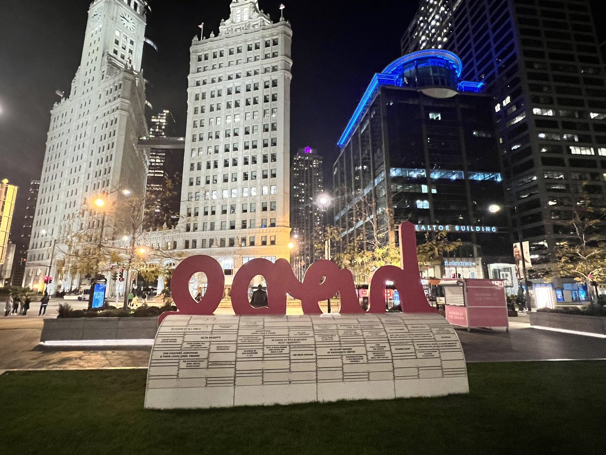 a little hope on michigan ave 🩷✨ #BreastCancerAwarenessMonth
