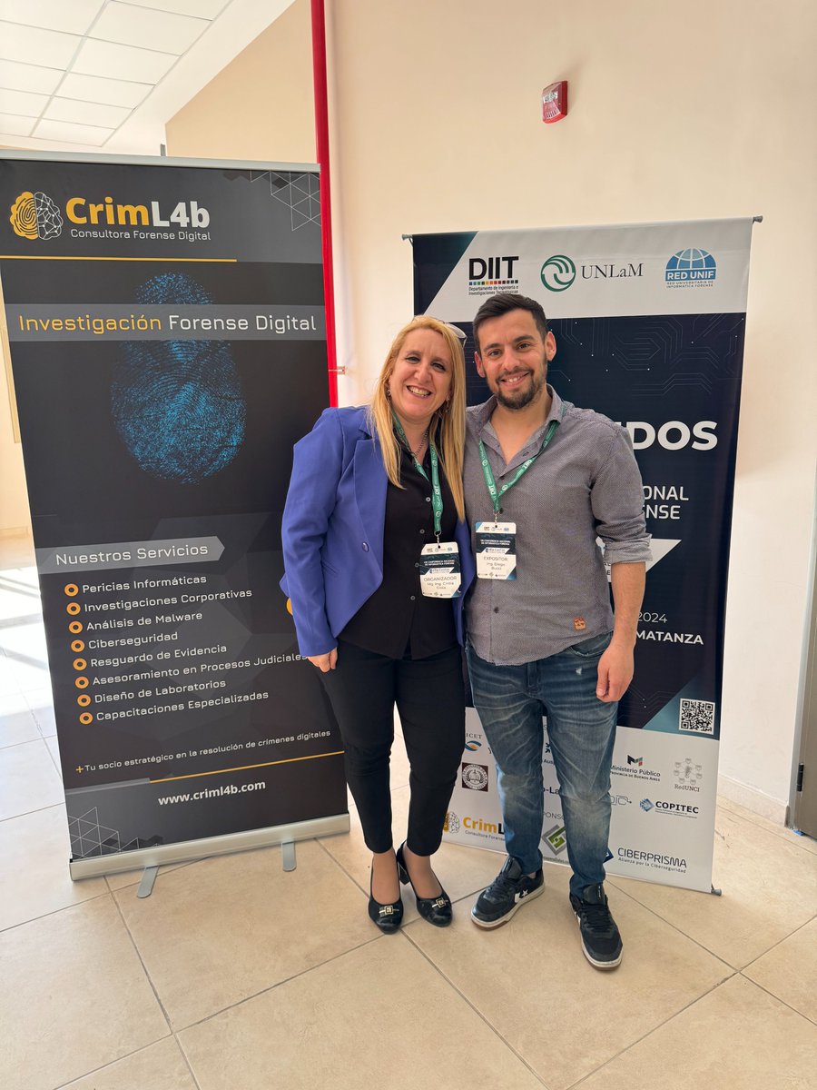 GioiaCintia's tweet photo. InFo-Conf 2024 - VIII Conferencia Nacional de Informática Forense 

Comparto la disertación de Ing. Diego Bucci, "Ingeniería Inversa aplicada a Telefonía Celular": https://t.co/LFL6TiIhDL

@unlamoficial @DiitUnlam  #RedUNIF  @infolabmdq   @CrimL4b https://t.co/DSXMzaQcE1