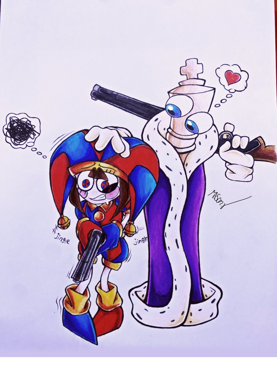 First post, here’s some fan art of Pomni and Kinger from the amazing digital circus , 🧡 #tadc #theamazingdigitalcircusfanart #TheAmazingDigitalCricus #pomni #kinger #art #fanart