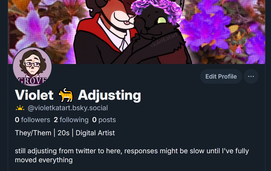 violetkatart's tweet photo. okay alright i've cracked
'dunno if ill remake all my accounts for bsky yet but until then 👇mutuals follow me here so i can follow back bc lord knows i wont be able to find everybody
https://t.co/Qqlfx9GhsY https://t.co/bw4VA9JvfQ