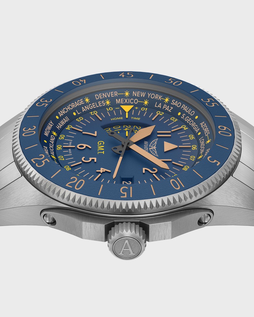 aviatorwatch's tweet photo. AVIATOR AIRACOBRA GMT: Track your time worldwide with a watch designed for both style and precision. Inspired by the innovative ergonomic cockpit of the Airacobra aircraft, this timepiece offers intuitive control and easy access to key functions.
#aviatorwatch #pilotwatch #gmt https://t.co/F8zevjT8Kp