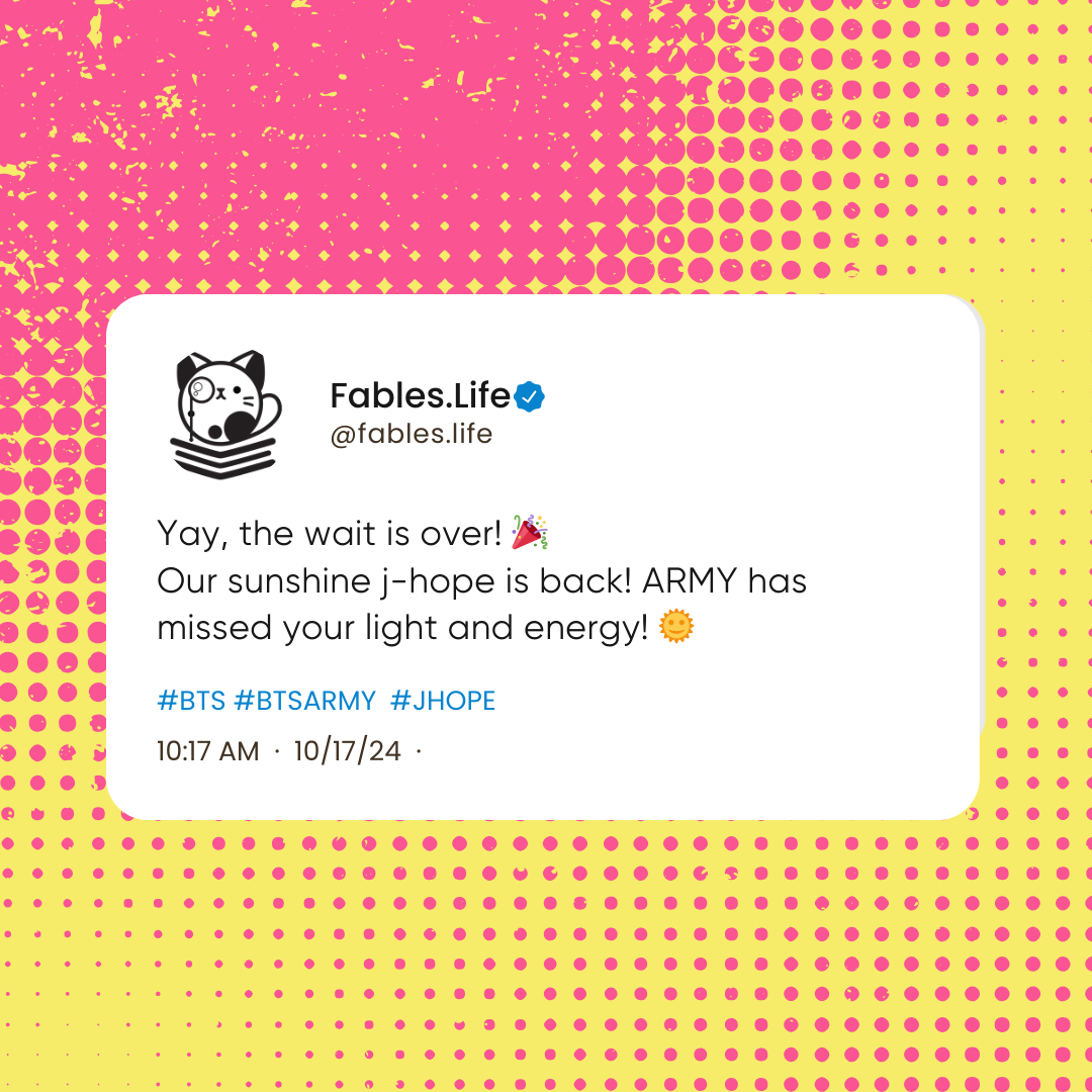 Today's the day, ARMY!!
📷 We've missed his presence, his talent, and that iconic smile.
Let’s show j-hope how much we’ve missed him—drop your love in the comments! 📷📷
#welcomebackjhope #bts #btsarmy #btsarmyforever