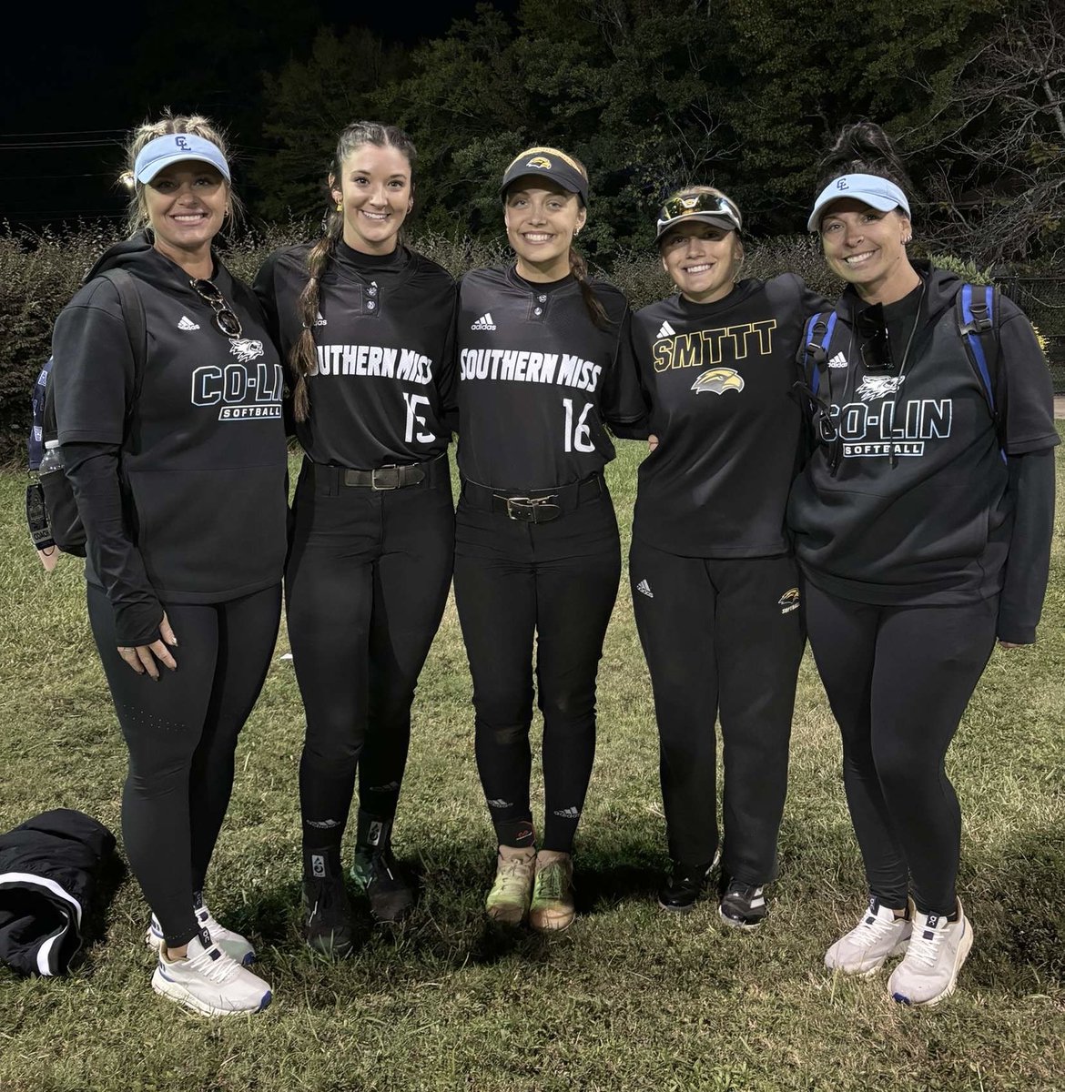 CoLinSoftball's tweet photo. Had a great Gameday in Hattiesburg! Thanks @SouthernMissSB for having us. 

We couldn’t be more excited to see 3️⃣ of our former lady wolves on the field tonight! Y’all make us so proud! https://t.co/6gv4ujtB0P