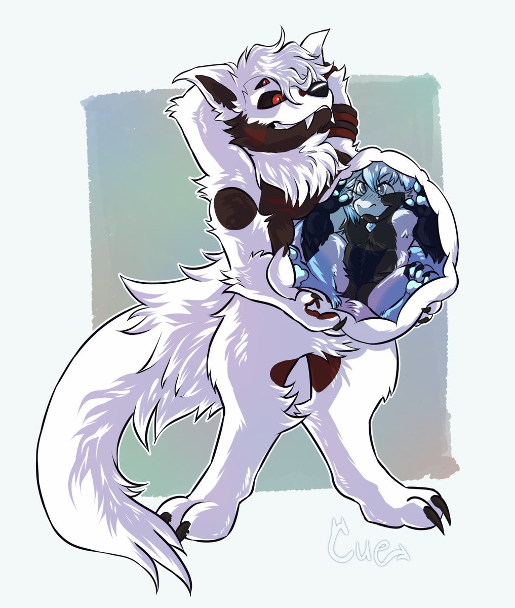 CueDouble's tweet photo. Ultra fun commission for @FrostyWillow and @vornyturu!!! Loved this one so much X'D https://t.co/IyGqyrec2F