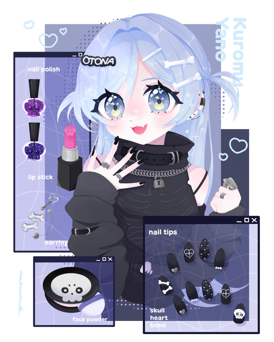 💅🏻🤍🩶🖤 

#くろむアーツ