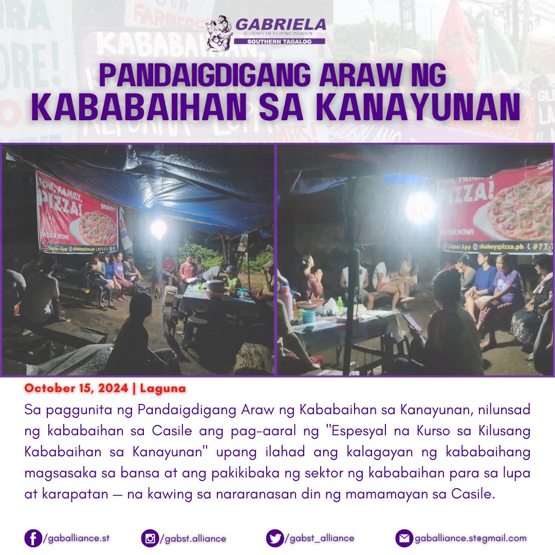 𝗣𝗮𝗻𝗱𝗮𝗶𝗴𝗱𝗶𝗴𝗮𝗻𝗴 𝗔𝗿𝗮𝘄 𝗻𝗴 𝗞𝗮𝗯𝗮𝗯𝗮𝗶𝗵𝗮𝗻 𝘀𝗮 𝗞𝗮𝗻𝗮𝘆𝘂𝗻𝗮𝗻 | Oktubre 15, 2024

Pag-aaral ng "𝗘𝘀𝗽𝗲𝘀𝘆𝗮𝗹 𝗻𝗮 𝗞𝘂𝗿𝘀𝗼 𝘀𝗮 𝗞𝗶𝗹𝘂𝘀𝗮𝗻𝗴 𝗞𝗮𝗯𝗮𝗯𝗮𝗶𝗵𝗮𝗻 𝘀𝗮 𝗞𝗮𝗻𝗮𝘆𝘂𝗻𝗮𝗻".

See full statement:  facebook.com/share/p/qAQ1Uf…