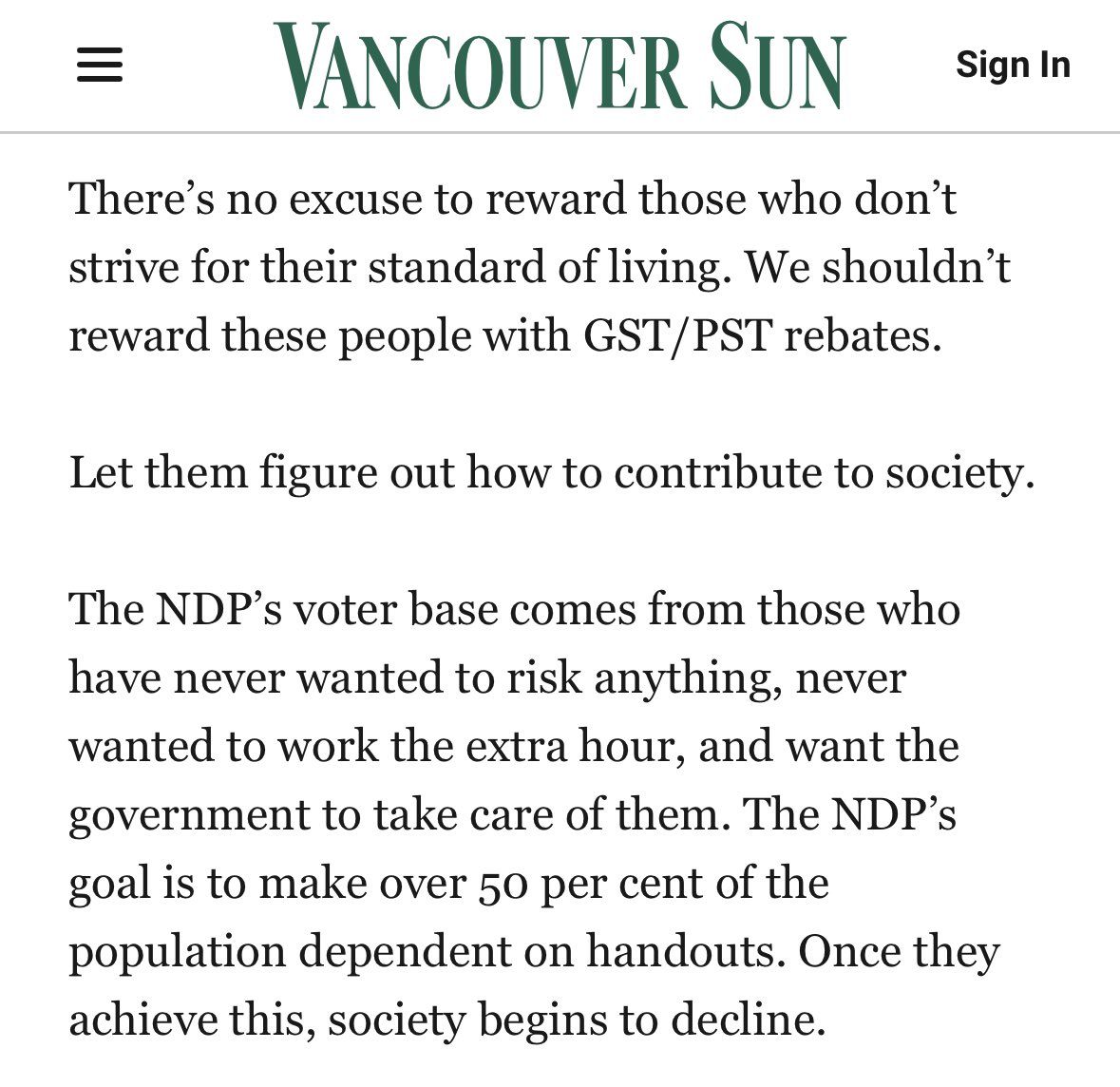 This insufferable billionaire thinks if you’re not trying to be just like him, you’re lazy and you don’t contribute. 

My parents dedicated their whole lives to public education and healthcare. And they worked their asses off every day to help people. 

F*ck you, Chip. #bcpoli