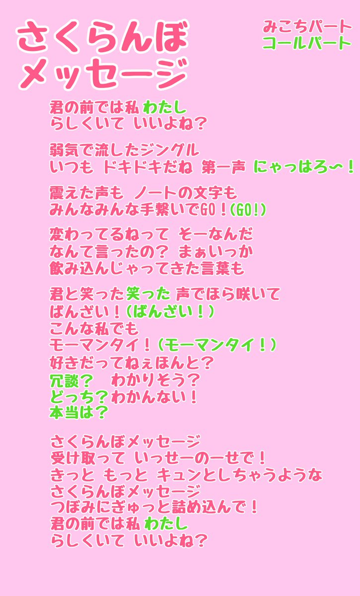 さくらんぼ 飲み コール