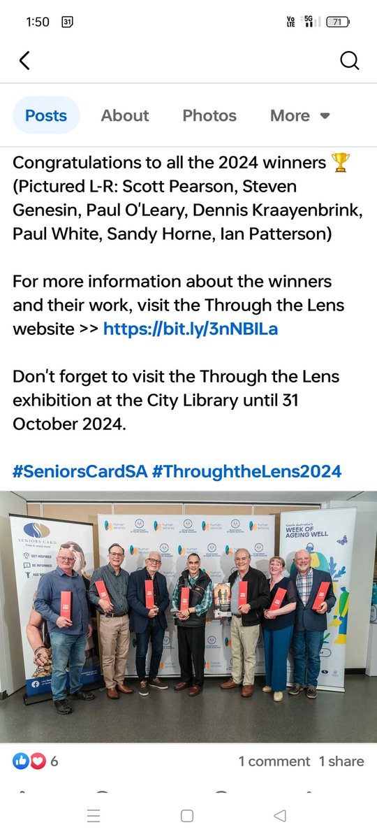 celiatatt's tweet photo. Hey hey @SandyHorne61, your photo (together with other winners of the Through the Lens photographic competition) is now gracing the Facebook page of Seniors Card SA. 😀 https://t.co/tXZ3Fmvr7u