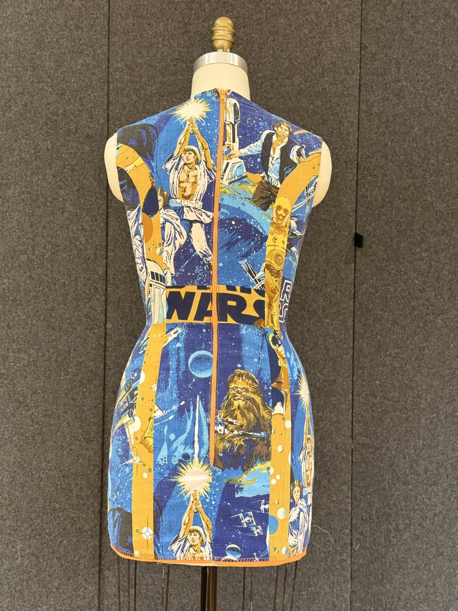 KimKyleSmith's tweet photo. Fashion on X. Star Wars dress made form childhood bed sheets. #upcycle https://t.co/dDGGeKW3wH