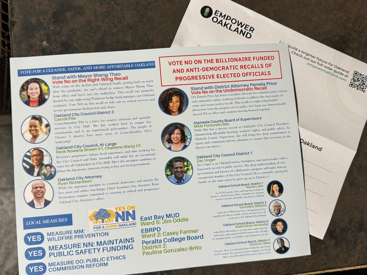 WellstoneDem's tweet image. Hey Oakland and Berkeley, make sure you hold onto our voter guide and go ahead and throw the crypto-funded Empower Oakland “guide” in the recycling.♻️ 

Our endorsements are for working people, not big coal, shady landlords, and crypto and tech oligarchs.

wellstoneclub.org/endorsements