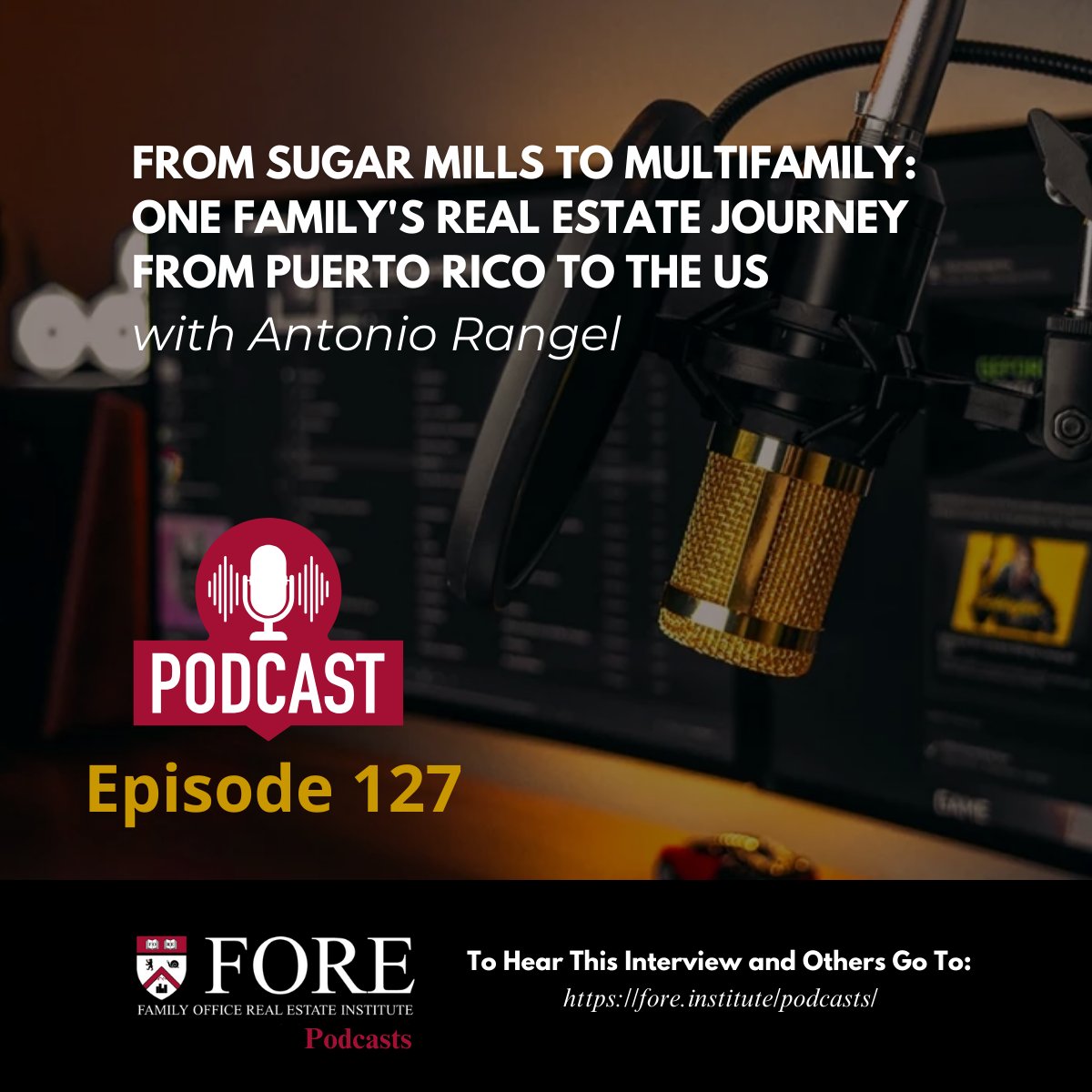 Ep. 127 - From Sugar Mills to Multifamily: One Family's Real Estate Journey from Puerto Rico to the US

Guest: Antonio Rangel shares the fascinating story of his family's business.

Listen to the podcast here:
FOREI.podbean.com/e/ep-127-from-…

#familyoffice #familyoffices #foreinstitute