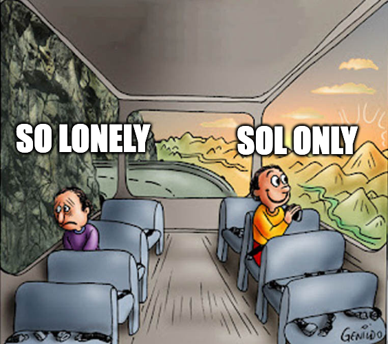 SO LONELY ❌
SOL ONLY ✅