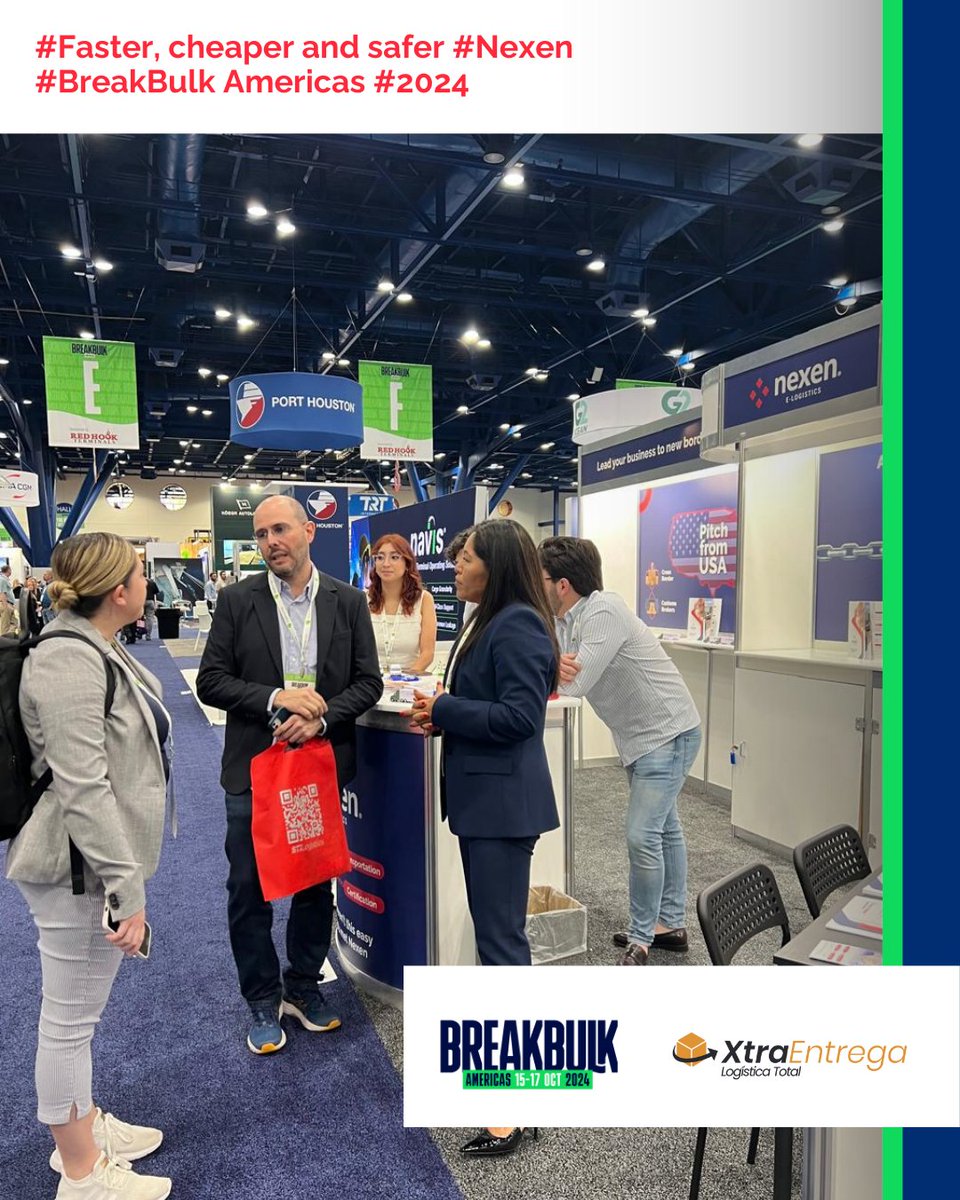XtraEntrega's tweet photo. Seguimos participando activamente en BreakBulk Americas 2024, donde las conversaciones sobre las últimas tendencias en comercio internacional están abriendo nuevas oportunidades para el futuro del sector 🌎✈️ https://t.co/TMJi4O2zmG