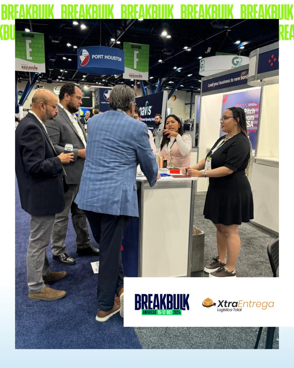 XtraEntrega's tweet photo. Seguimos participando activamente en BreakBulk Americas 2024, donde las conversaciones sobre las últimas tendencias en comercio internacional están abriendo nuevas oportunidades para el futuro del sector 🌎✈️ https://t.co/TMJi4O2zmG