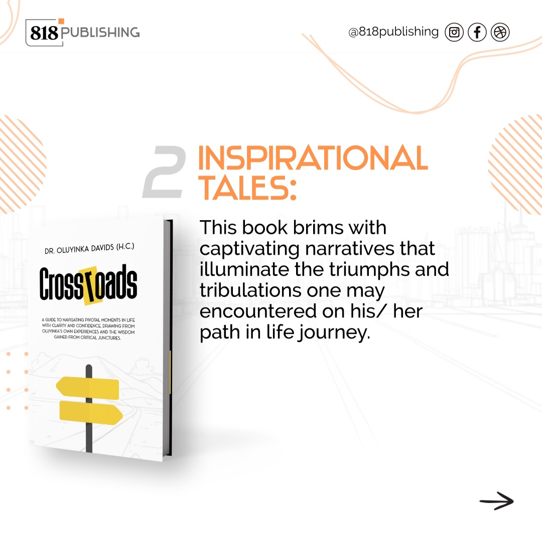 818PublishingCo's tweet photo. Thinking about #selfhelp? We have got it all.
Learn invaluable life lessons by getting yourself own copy of #crossroads
.
.
.
.
#DOD_books #books #bookrecommendations #authors #booksandbooks #writers #empowerment #amazonKDP #booksamillion #reading #library #booklovers https://t.co/ctwWkXTr9a