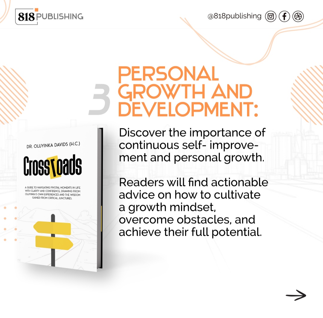 818PublishingCo's tweet photo. Thinking about #selfhelp? We have got it all.
Learn invaluable life lessons by getting yourself own copy of #crossroads
.
.
.
.
#DOD_books #books #bookrecommendations #authors #booksandbooks #writers #empowerment #amazonKDP #booksamillion #reading #library #booklovers https://t.co/ctwWkXTr9a