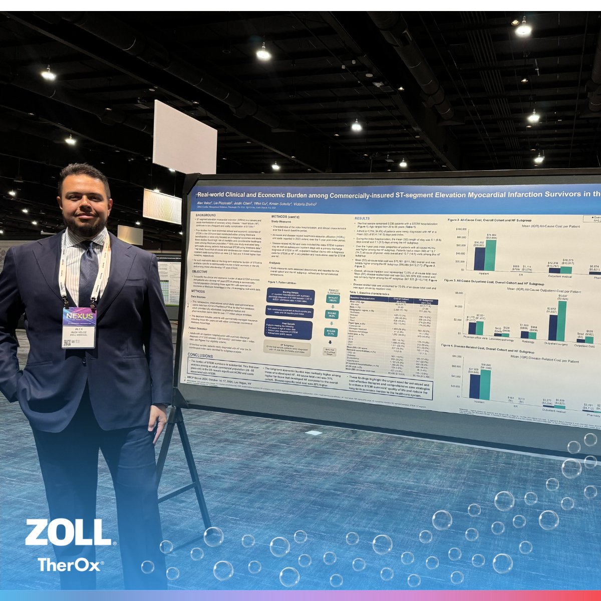 ZOLLTherOx's tweet photo. First ever burden of illness study was presented today at #AMCP by Alex Veloz evaluating adult #STEMI survivors.

Key takeaways show the urgent need to do more for these patients https://t.co/Bqb06bvdIl