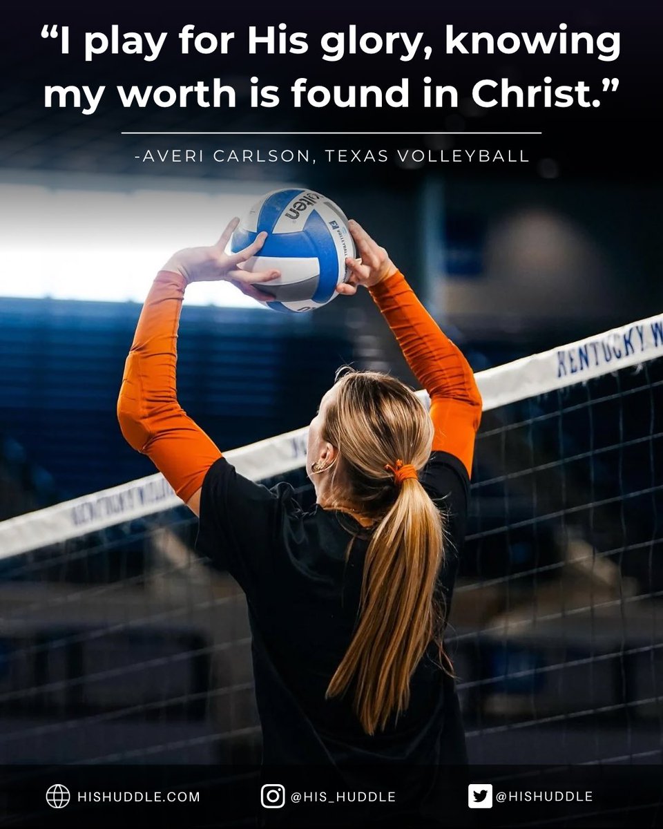 “I play for His glory, knowing my worth is found in Christ.”

Texas setter Averi Carlson takes the court with her identity rooted in faith.