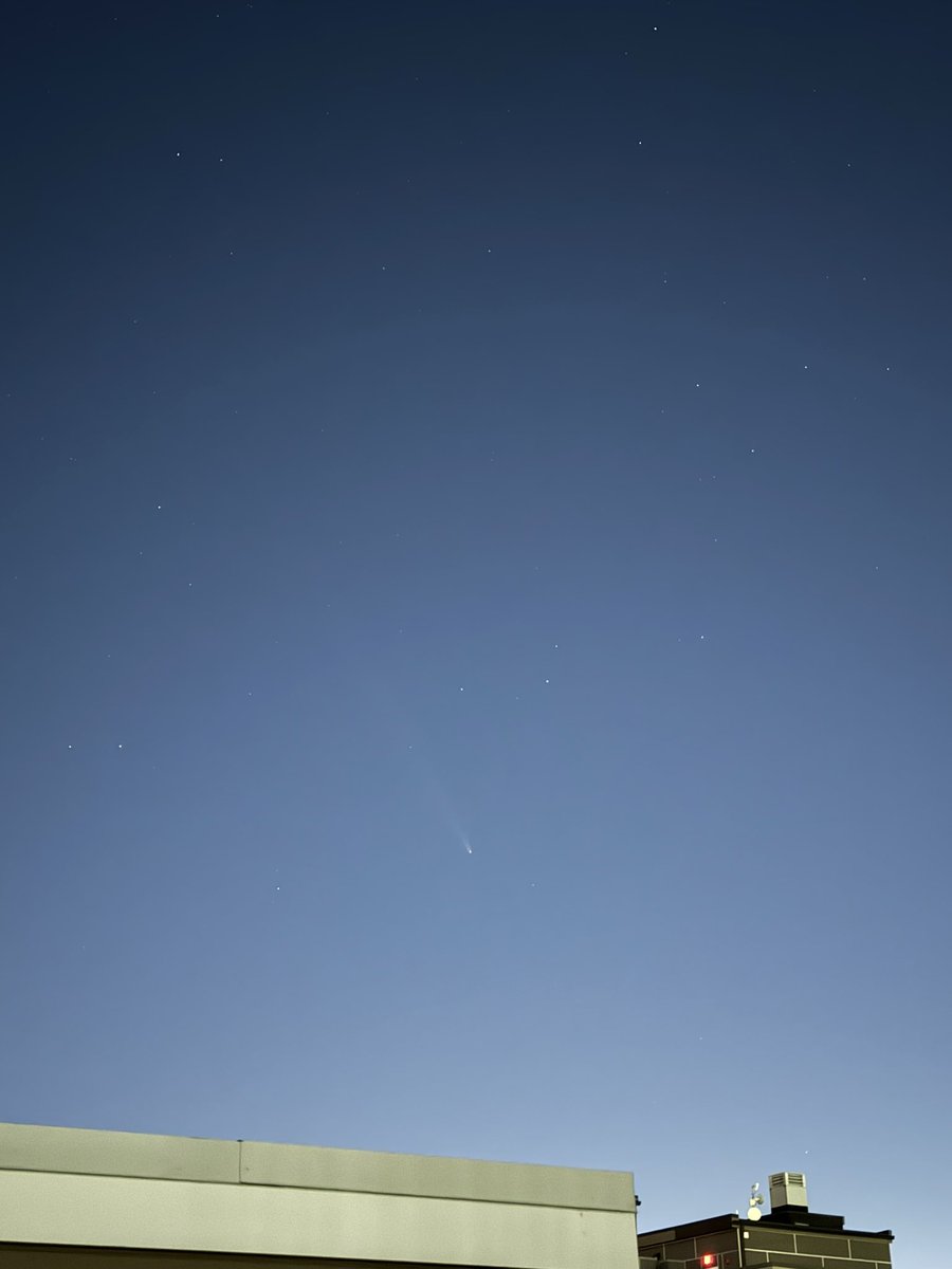 brightspotart's tweet photo. Saw Comet Tsuchinshan-ATLAS tonight from downtown Boston. Thanks for the instructions @PeteNBCBoston! 
@NASA #Boston #CometATLAS #comet https://t.co/GW65PdmXSx