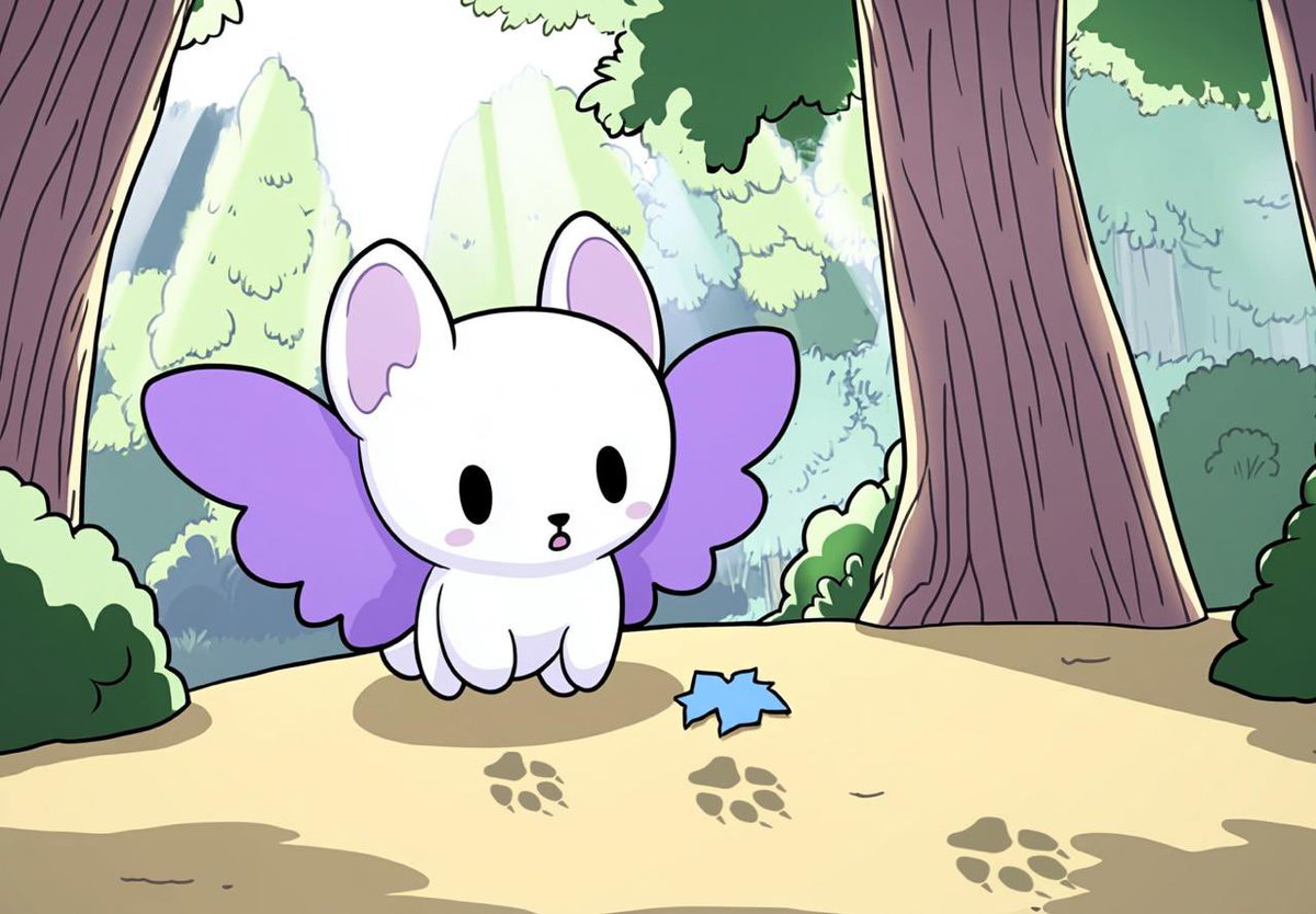 Following the tracks deep into the woods, Sora found a torn piece of Finny’s favorite scarf. “Oh no, Finny’s in trouble!” Sora gasped.