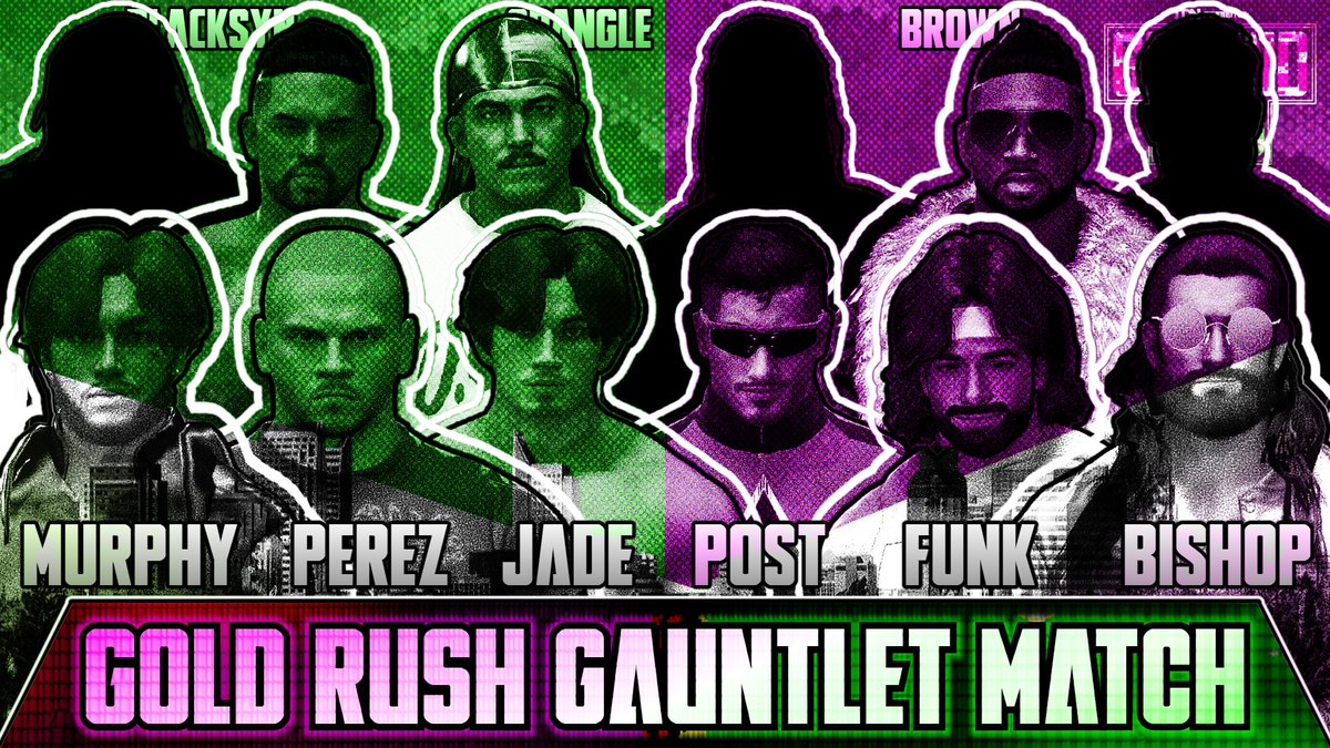 TakedownNetwork's tweet photo. OFFICIAL:

The field is set! The Gold Rush Gauntlet Match to crown a NEW Contender for the TDN World Championship is here!

Nine Combatants, 3 Surprises???

Night Two Main Event!

#TDNGroundZero

(@_GR1M3_) https://t.co/2qo9lphb8Y