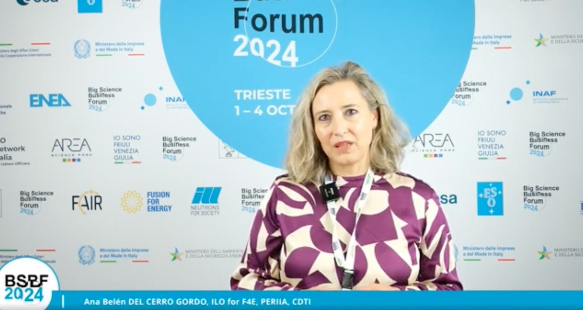BSBF2024 (@bsbf2024) on Twitter photo #InsideBSBF2024: interview with Ana Belén Del Cerro Gordo, ILO for <a href="/fusionforenergy/">Fusion For Energy</a>, PERIIA, <a href="/CDTI_innovacion/">@CDTI_innovacion</a>.
❓“What is the contribution of small and medium-sized enterprises to the common market of Big Science?” youtu.be/w4yJ1s7PzD8
#RegioneFVG <a href="/regioneFVGit/">Regione FVG</a> #BSBF2024 #InsideBSBF2024: interview with Ana Belén Del Cerro Gordo, ILO for <a href="/fusionforenergy/">Fusion For Energy</a>, PERIIA, <a href="/CDTI_innovacion/">@CDTI_innovacion</a>.
❓“What is the contribution of small and medium-sized enterprises to the common market of Big Science?” youtu.be/w4yJ1s7PzD8
#RegioneFVG <a href="/regioneFVGit/">Regione FVG</a> #BSBF2024