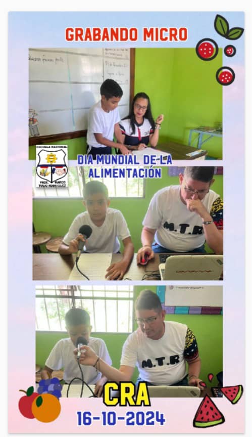 Grabando Micro en ele Marco del dia Mundial de la Alimentación <a href="/CDCETachira/">CDCE Táchira</a> <a href="/2018Cra/">CDCE Junín Táchira</a> @MPPEDUCACION <a href="/HectoRodriguez/">Héctor Rodríguez C.</a> <a href="/Berzabethg1/">Berzabethgandicaoficial</a> <a href="/Crazet2011/">Crazet2011</a>