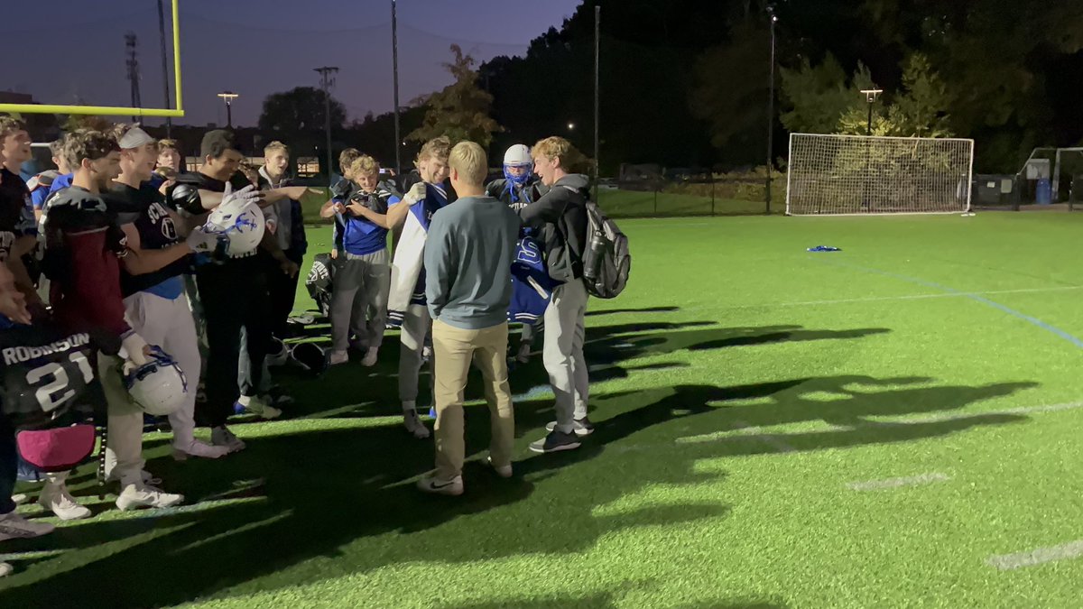 ScitFootball's tweet photo. Team got a chance to show our appreciation to Clement and Ciaran and presented them with Letterman’s. We’ve been lucky to have them these past 2 years. Both work quietly in the background to help make us better everyday! #DroneGuys https://t.co/X6ZUYELtbz