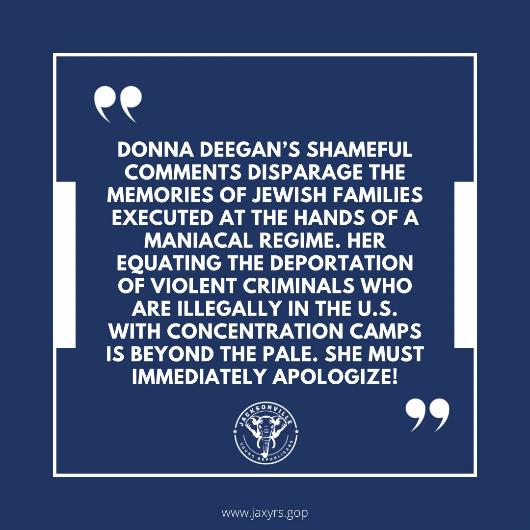 JaxYRs's tweet photo. STATEMENT ON DONNA DEEGAN’S SHAMEFUL REMARKS:
#NotOurMayor https://t.co/JpXcNs5Pwr