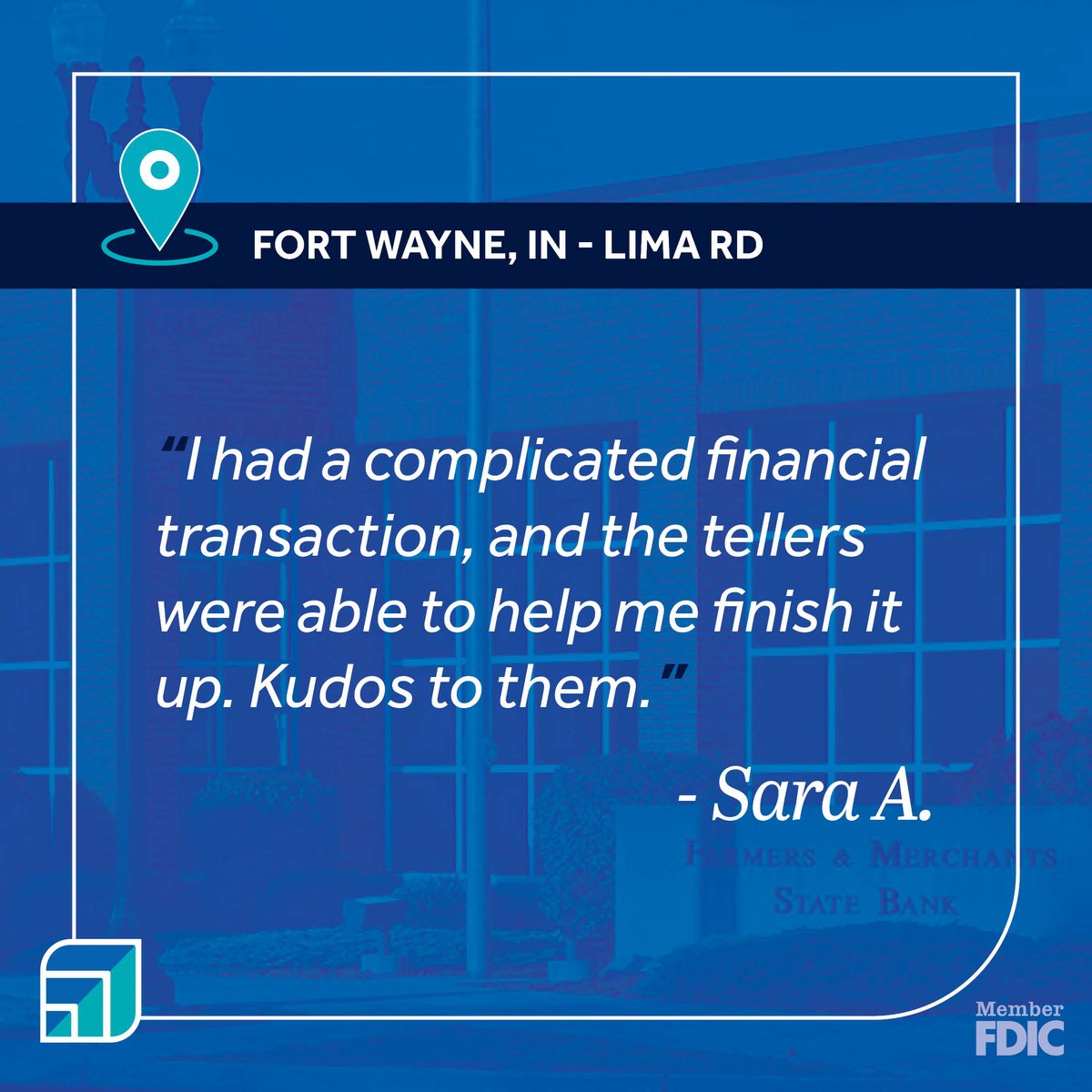🥇Great customer service is one of the things we pride ourselves on! Join thousands of satisfied customers who trust us with their financial journey.

How can we help you today? 🏛️ fm.bank

#F&amp;MBank #yourcommunitybank