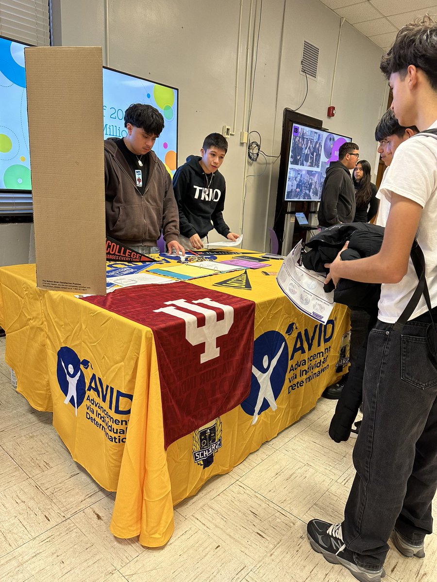 We had a great day at our 9th grade articulation! Shout to our <a href="/AVID4College/">AVID</a> Senior Recruitment team: Felipe, Joselyn, Julie &amp; Miguel who flexed their leadership skills and made us shine! #AVID4Possibility