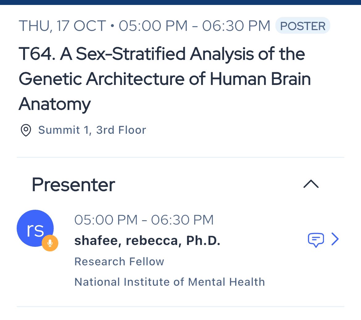 Stop by my poster at today’s session #WCPG2024 if you want to hear about our recently published work on sex differences in the common genetic architecture of the human brain anatomy!  🧠 🧬
