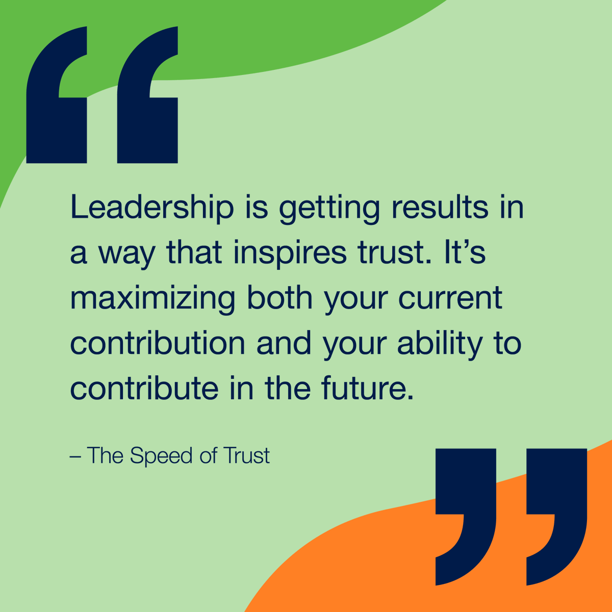 TheLeaderinMe's tweet photo. How you go about achieving results is as important as the results themselves!
#LeaderInMe #LIM #Lead #Contribution #Trust #SpeedOfTrust https://t.co/yencT6zKWW