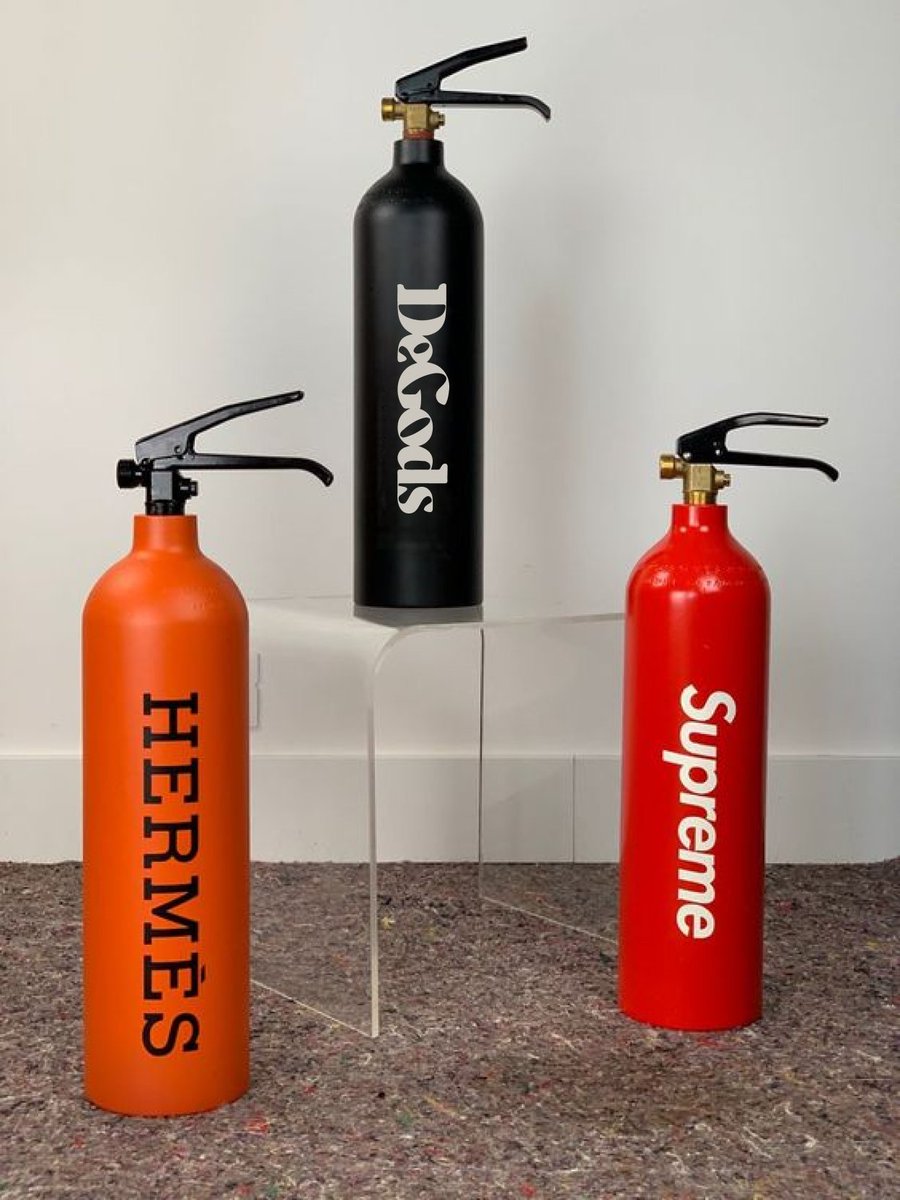 DeGods on a fire extinguisher.
