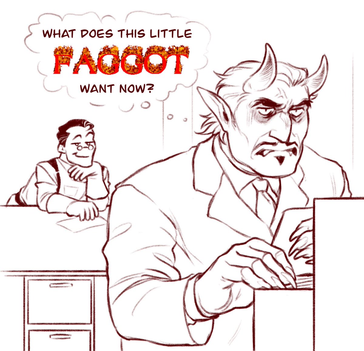 ozzyeelz's tweet photo. Thinking of this piece I posted to tumblr awhile ago again . I was down BAD for the tf2 devil.. https://t.co/v9EyabMYAb
