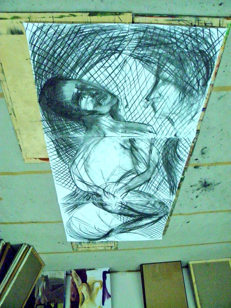 #art #artwork #arttraditional #drawing #carbon #paper #bristol #blackandwhite #sirenman