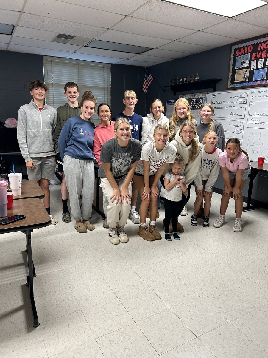 We celebrated MO FBLA Day this evening, by holding an Ice Cream Social and hosting a competitive event Q&amp;A session while letting members sign up for events. #StjFBLAsuccess #MOFBLADay <a href="/STJSchools/">STJ Schools</a> <a href="/stjKristinLorts/">Kristin Lorts</a> <a href="/STJ_Activities/">STJ Activities/Athletics</a>