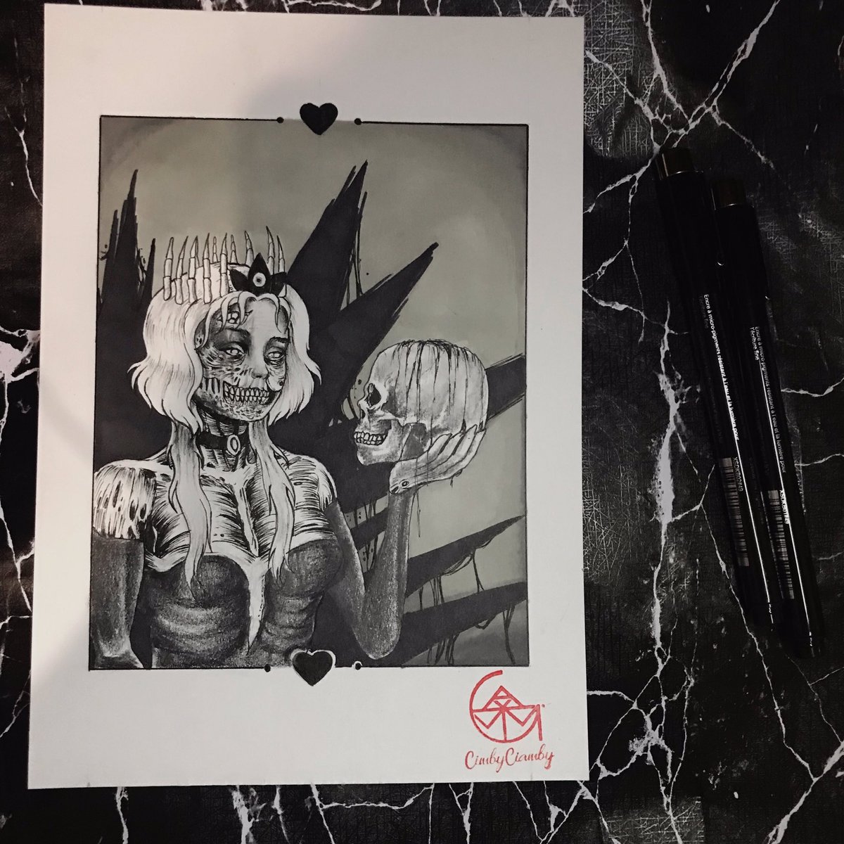 CiambyCimby's tweet photo. Vicetober day: 14 𝐐𝐮𝐞𝐞𝐧 |

#art #illustration #digitalart #horror #vicetober #vicetober2024 #darkart #artist https://t.co/GCFV5gWyjJ