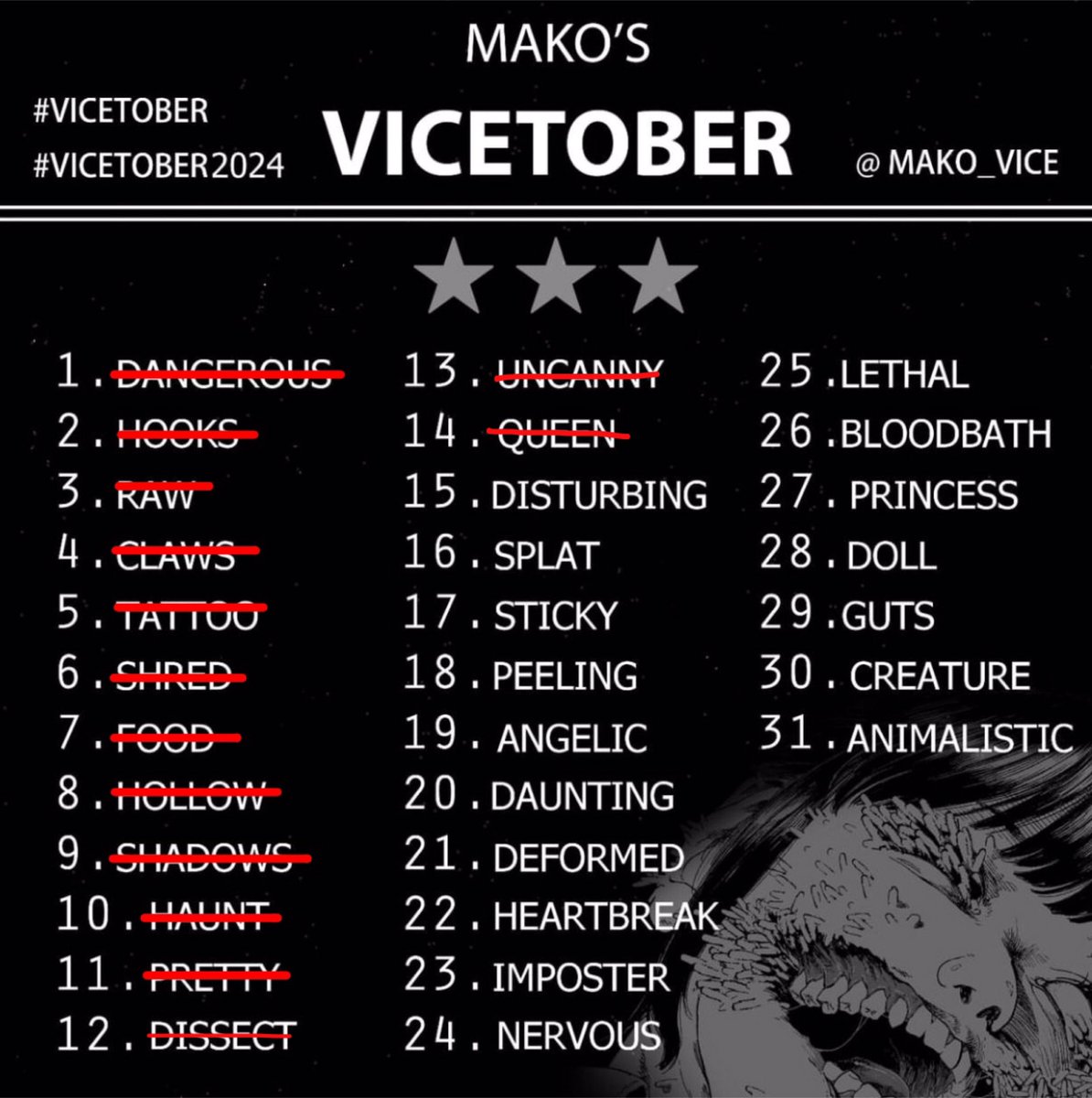 CiambyCimby's tweet photo. Vicetober day: 14 𝐐𝐮𝐞𝐞𝐧 |

#art #illustration #digitalart #horror #vicetober #vicetober2024 #darkart #artist https://t.co/GCFV5gWyjJ