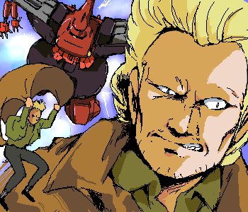 昔にお絵かき掲示板で描いたヤザンがある 